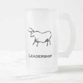Caneca De Cerveja Vidro Jateado Bull Leadership Black