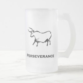 Caneca De Cerveja Vidro Jateado Bull Perseverança Black