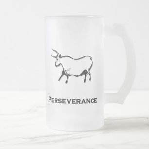 Caneca De Cerveja Vidro Jateado Bull Perseverança Black