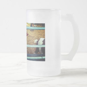 Caneca De Cerveja Vidro Jateado Cabra castanha