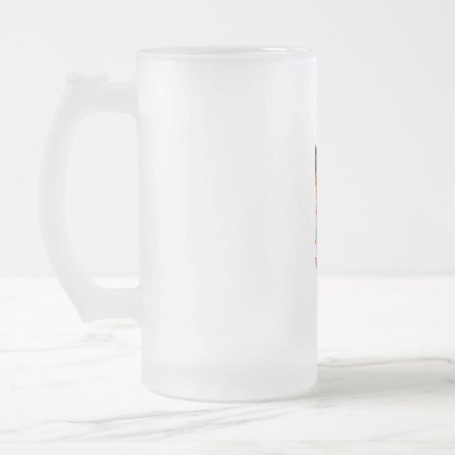 Caneca De Cerveja Vidro Jateado cachorro (Esquerda)