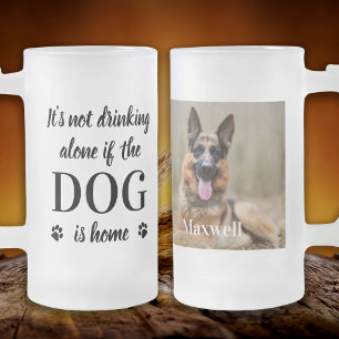 Caneca De Cerveja Vidro Jateado Cachorro Engraçado Lover Foto Personalizada de Pet