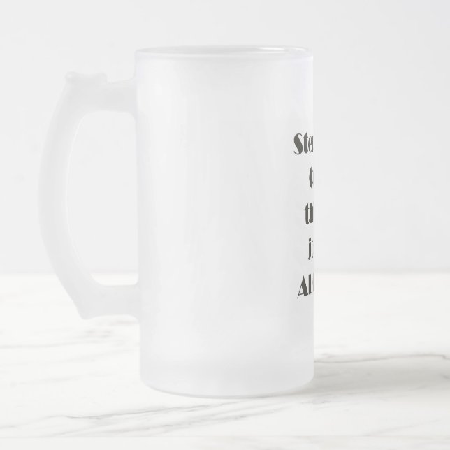 Caneca De Cerveja Vidro Jateado Café Passo a Lado (Esquerda)