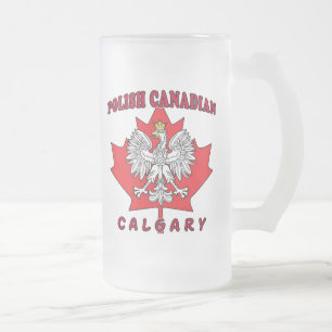 Caneca De Cerveja Vidro Jateado Calgary Polska Canada Leaf