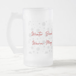 Caneca De Cerveja Vidro Jateado Calm Winter Mug – Cozy Minimal Design
