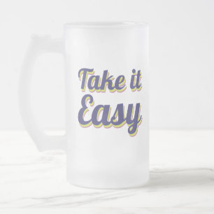 Caneca De Cerveja Vidro Jateado Calma