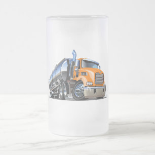 Caneca De Cerveja Vidro Jateado Caminhão de desenho