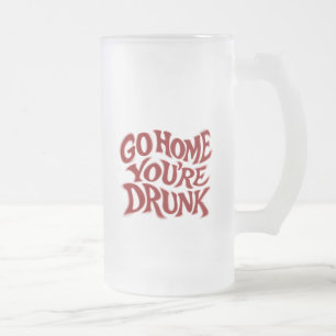 Caneca De Cerveja Vidro Jateado Camiseta engraçada com arte tipográfica retrô