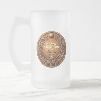 Caneca De Cerveja Vidro Jateado Campeonato de Beer Pong Medalhas de Bronze