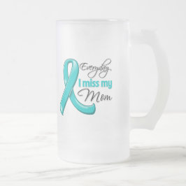 Caneca De Cerveja Vidro Jateado Câncer de ovário diário da senhorita Meu Mamã de I