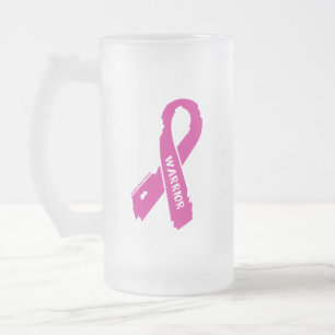 Caneca De Cerveja Vidro Jateado Cancer de peito/fratura