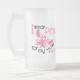 Caneca De Cerveja Vidro Jateado Cancro da mama EU VISTO o ROSA PARA MINHA MAMÃ 45