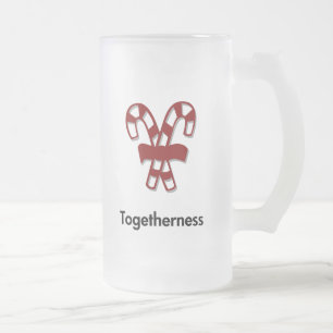 Caneca De Cerveja Vidro Jateado Candy Cane Togtherness