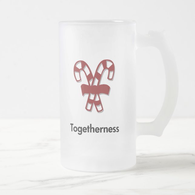 Caneca De Cerveja Vidro Jateado Candy Cane Togtherness (Direita)