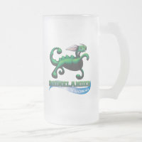 Caneca de vidro com bola de praia de Hodag