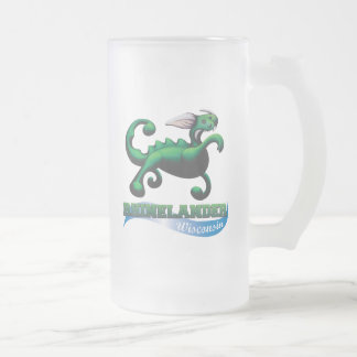 Caneca De Cerveja Vidro Jateado Caneca de vidro com bola de praia de Hodag