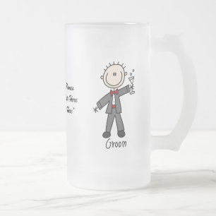 Caneca De Cerveja Vidro Jateado Caneca de vidro customizável do noivo