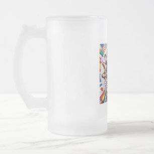 Caneca De Cerveja Vidro Jateado Caneca de Vidro Fosco, 475 ml