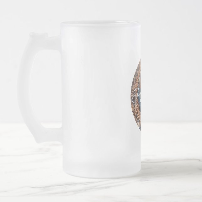 Caneca De Cerveja Vidro Jateado Caneca de Vidro Fosco, 475 ml (Esquerda)