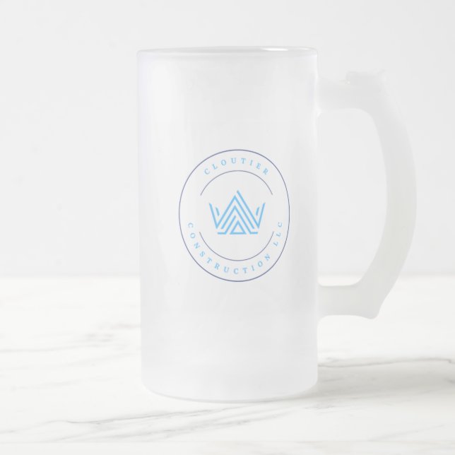 Caneca De Cerveja Vidro Jateado Caneca de Vidro Fosco Cloutier Construction  (Direita)