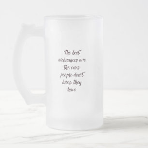 Caneca De Cerveja Vidro Jateado Caneca de Vidro Fosco com Citação Engraçada