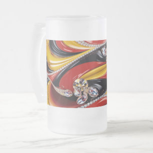 Caneca De Cerveja Vidro Jateado Caneca de Vidro Fosco com design Cores Belgas