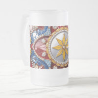 Caneca de Vidro Fosco com design Cores Colombianas