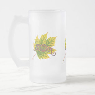 Caneca De Cerveja Vidro Jateado Caneca de Vidro Fosco – Desenho "Mãe" 475 ml