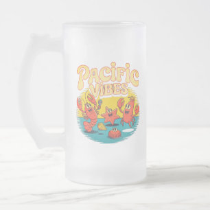 Caneca De Cerveja Vidro Jateado Caneca de Vidro Fosco Ocean Breeze