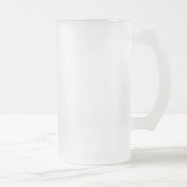Caneca De Cerveja Vidro Jateado Caneca de vidro personalizada - adicione a foto ou (Direita)