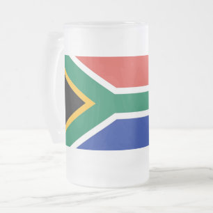 Caneca De Cerveja Vidro Jateado Caneca do vidro de fosco com a bandeira de África
