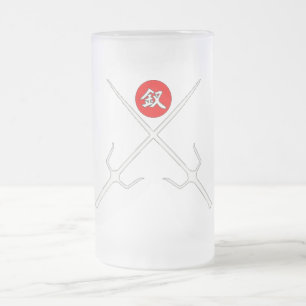 Caneca De Cerveja Vidro Jateado Caneca do vidro de Sai Kobudo