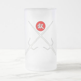 Caneca De Cerveja Vidro Jateado Caneca do vidro de Sai Kobudo