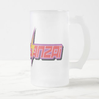 Caneca De Cerveja Vidro Jateado Caneca do vidro do logotipo do Banzai