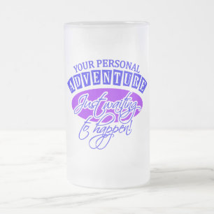 Caneca De Cerveja Vidro Jateado Caneta ADVENTURE - escolha estilo e cor