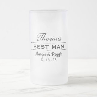 Caneca De Cerveja Vidro Jateado CANHOTO FROSTED MUG PARA FESTA DE CASAMENTO (475 m