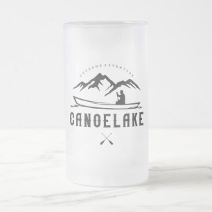 Caneca De Cerveja Vidro Jateado Canoagem 