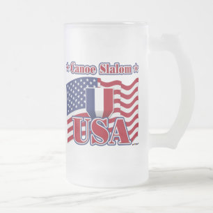 Caneca De Cerveja Vidro Jateado Canoar Slalom EUA