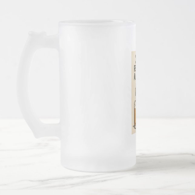 Caneca De Cerveja Vidro Jateado Cão (Esquerda)