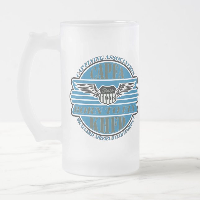 Caneca De Cerveja Vidro Jateado CAPFA Beer Mug (Esquerda)