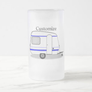 Caneca De Cerveja Vidro Jateado Caravana cigana de pequeno reboque