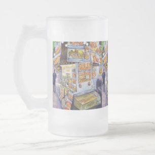 Caneca De Cerveja Vidro Jateado Carga de trabalho artística extraordinária