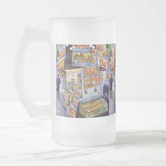Caneca De Cerveja Vidro Jateado Carga de trabalho artística extraordinária (Esquerda)