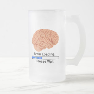Caneca De Cerveja Vidro Jateado Carga do cérebro