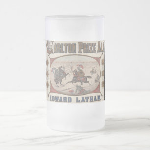 Caneca De Cerveja Vidro Jateado Carlton Prêmio Ale Mug
