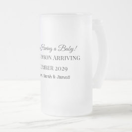 Caneca De Cerveja Vidro Jateado Cartão de Revenda de Bebê Personalizado