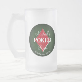 Caneca De Cerveja Vidro Jateado Cartões Clássicos Jogando Cartões Sala de Poker