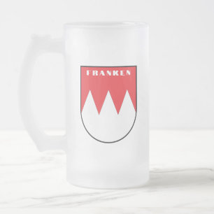Caneca De Cerveja Vidro Jateado Casaco de armas da França, Alemanha