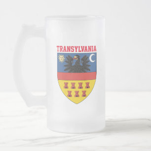 Caneca De Cerveja Vidro Jateado Casaco de armas da Transilvânia