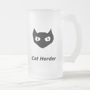 Caneca De Cerveja Vidro Jateado Cat Boo Cat Herder